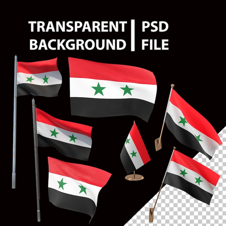 PSD bandeira da síria