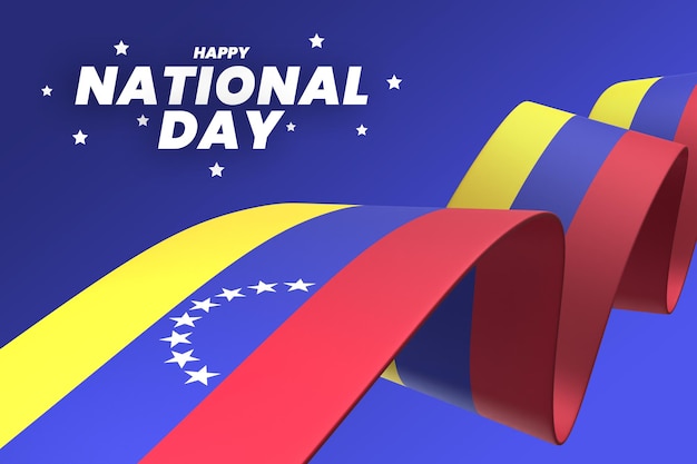 PSD bandeira da venezuela design de banner do dia da independência nacional texto editável e fundo