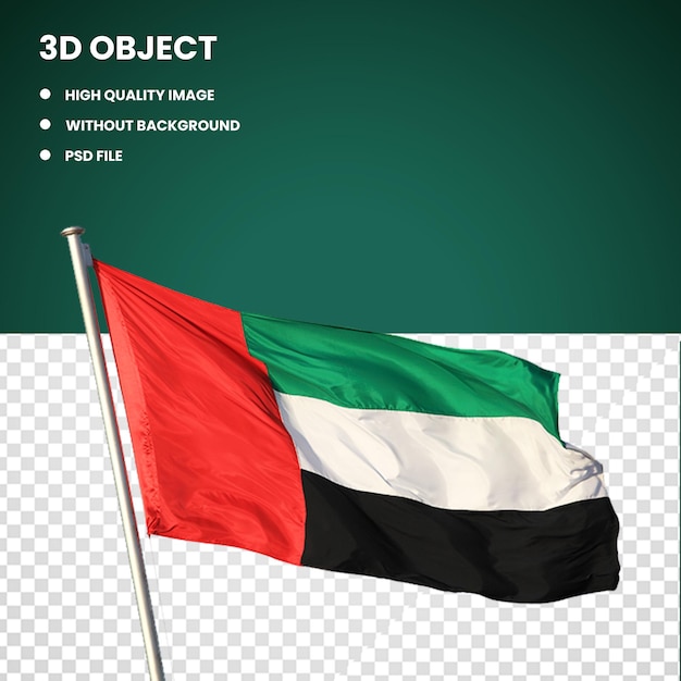 Bandeira de abu dhabi dos emirados árabes unidos