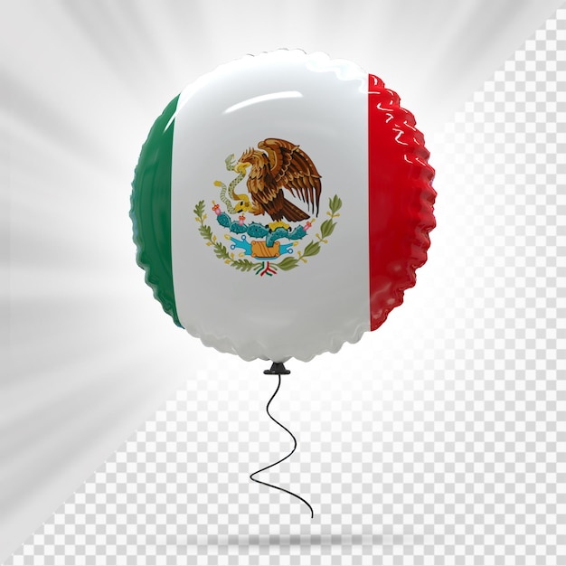 Bandeira de balão do méxico 3d