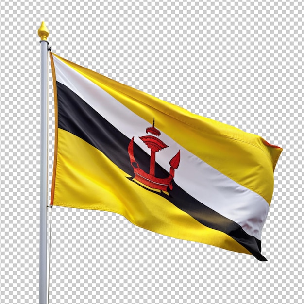 PSD bandeira de brunei em fundo transparente