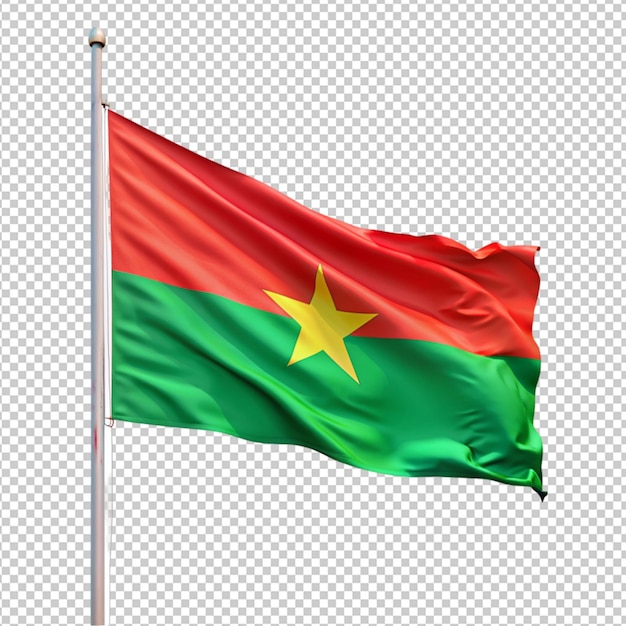 Bandeira de burkina em fundo transparente