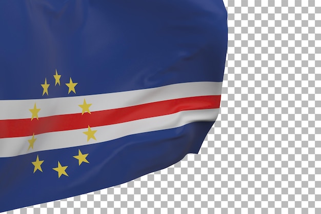 PSD bandeira de cabo verde isolada. bandeira ondulante. bandeira nacional de cabo verde