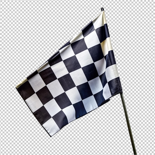 Bandeira de corrida em fundo transparente