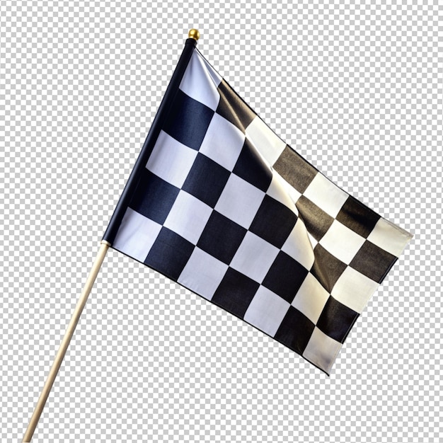 Bandeira de corrida em fundo transparente