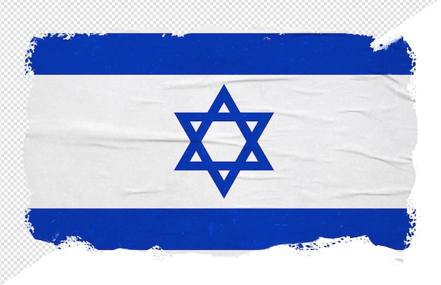 Bandeira de Israel abstrata com efeito de pincelada de tinta