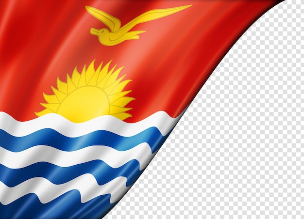 Bandeira de Kiribati isolada na bandeira branca