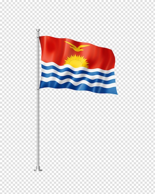 Bandeira de Kiribati isolada no branco