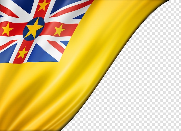 Bandeira de niue isolada no banner branco