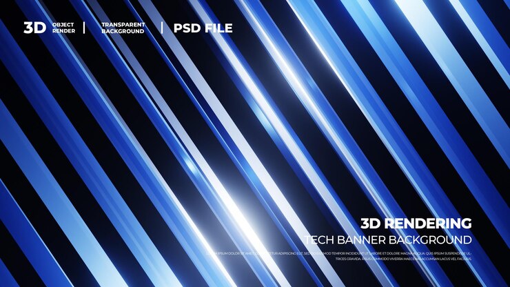 PSD bandeira de renderização 3d real