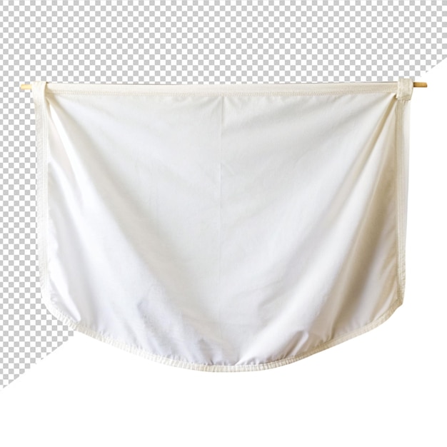 PSD bandeira de tecido em fundo transparente