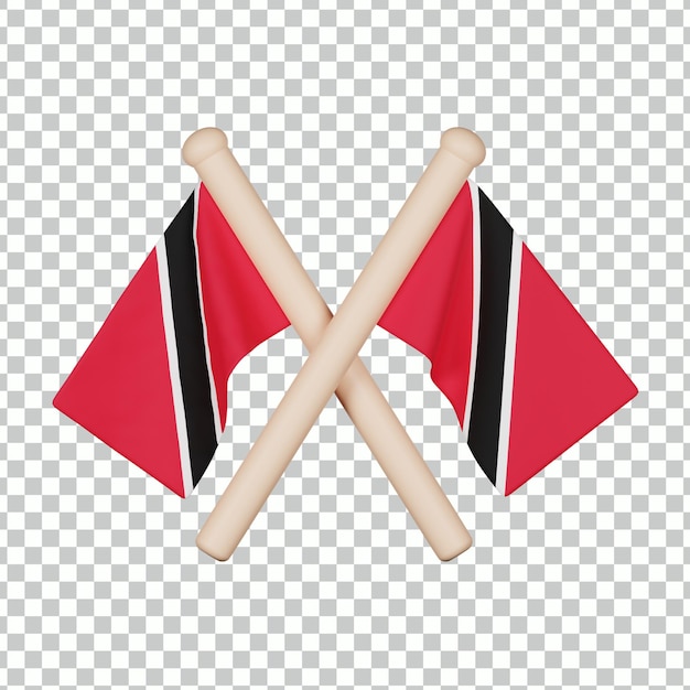PSD bandeira de trinidad e tobago ícone 3d