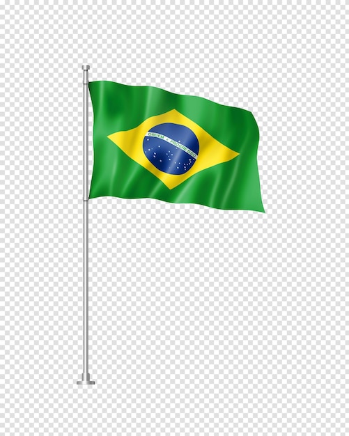 PSD bandeira do brasil isolada no branco