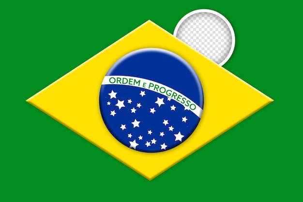 PSD bandeira do brasil renderização 3d psd isolado