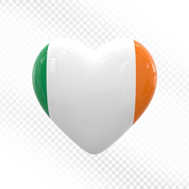 PSD bandeira do coração irlandês