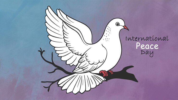 PSD bandeira do dia internacional da paz