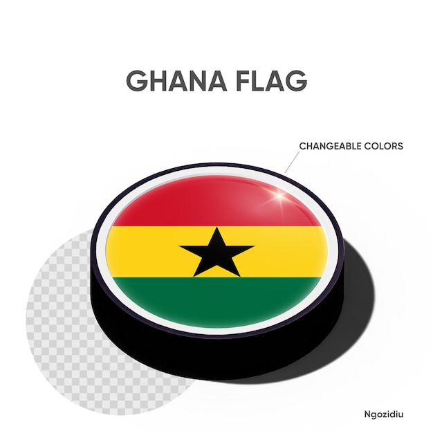 Bandeira do Gana no pódio em círculo