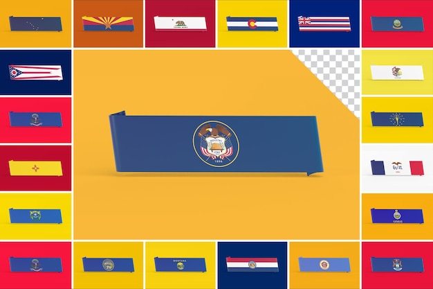 PSD bandeira do oeste dos estados unidos