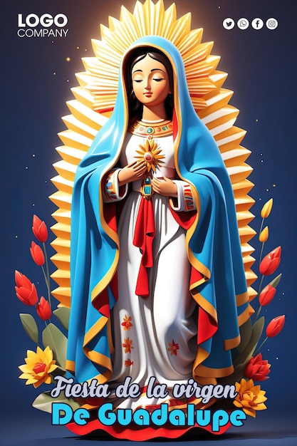 PSD bandeira do psd diadela virgende guadalupe