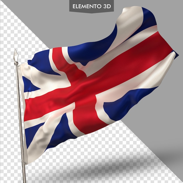 PSD bandeira do reino unido renderização 3d premium