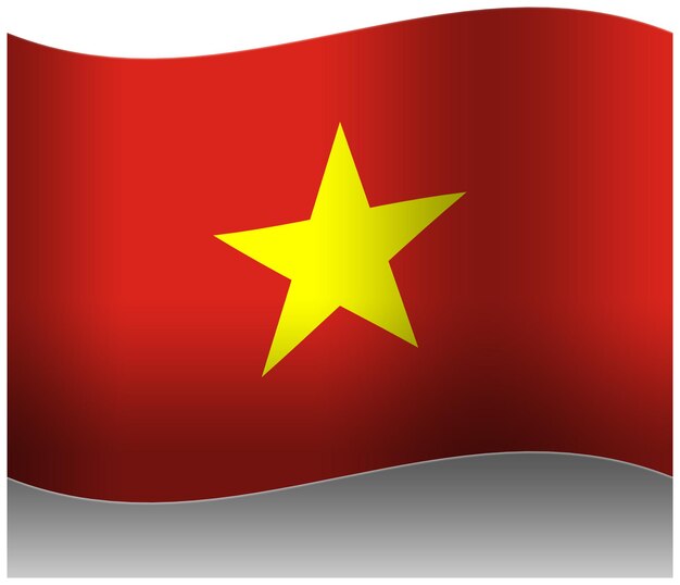 PSD bandeira do vietname em 3d