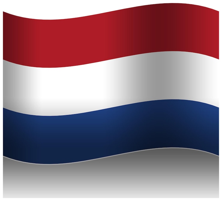 PSD bandeira dos países baixos em 3d
