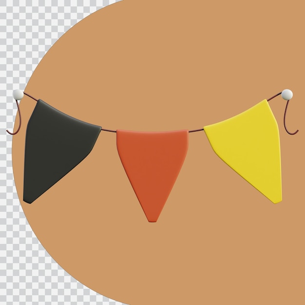 Bandeira Guirlanda 3D