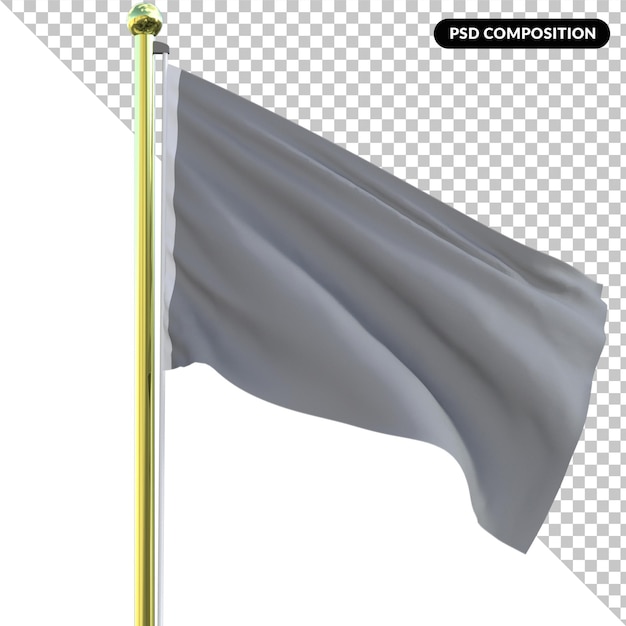 Bandeira isolada 3d premium psd