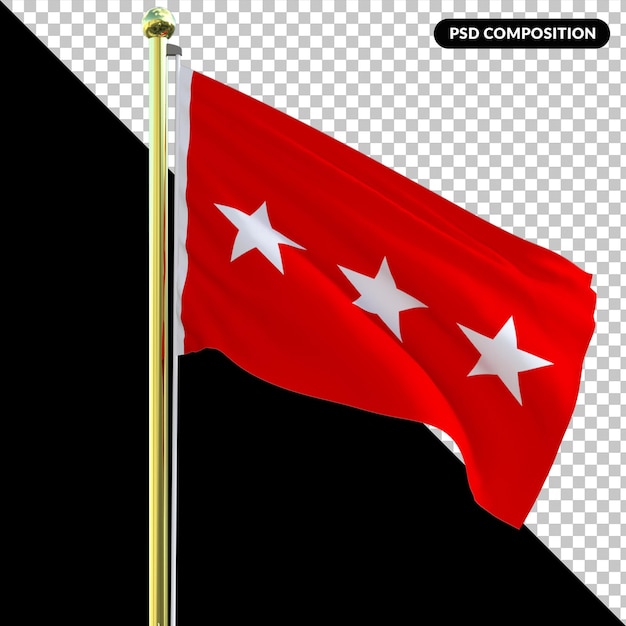 Bandeira isolada 3d premium psd