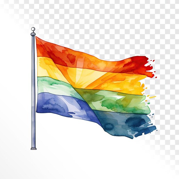 PSD bandeira lgbt em fundo transparente