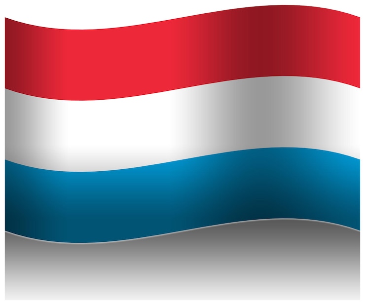 PSD bandeira luxemburgowave modelo 3d