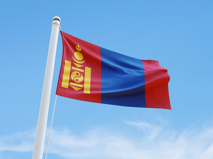 PSD bandeira de mongolie