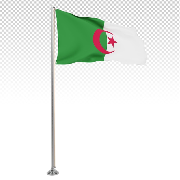 Bandeira Nacional da Argélia de alta qualidade Imagem PSD editável