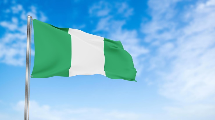 PSD bandeira nacional da nigéria de alta qualidade imagem psd editável