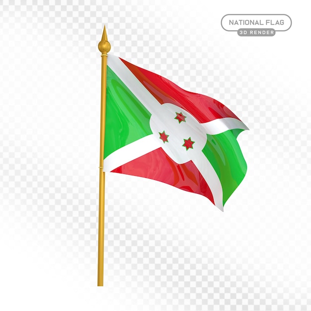 Bandeira Nacional de Grenada Renderização 3D
