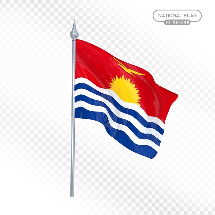 PSD bandeira nacional de kiribati renderização 3d