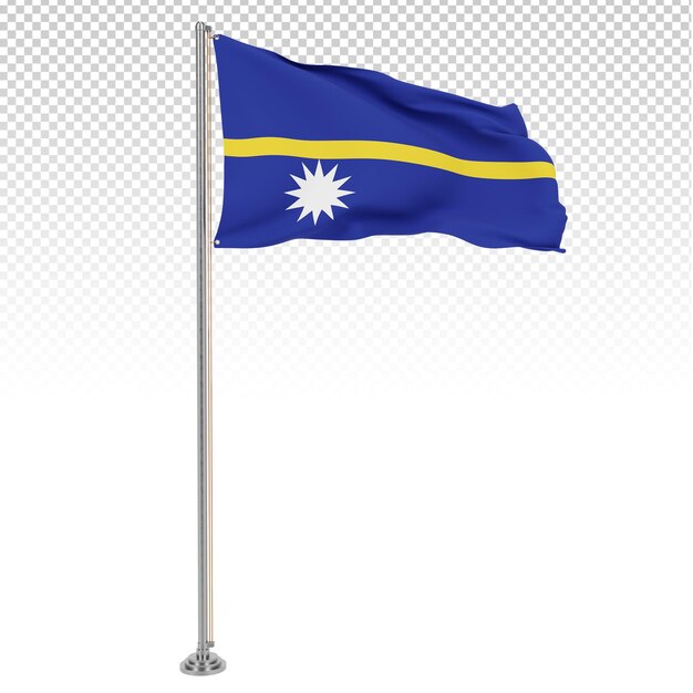 Bandeira nacional de Nauru de alta qualidade Imagem PSD editável