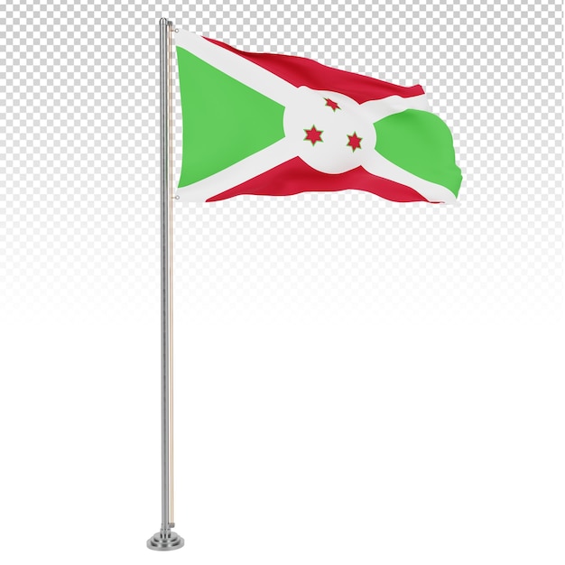 Bandeira Nacional do Burundi de alta qualidade Imagem PSD editável