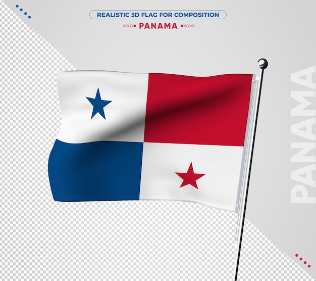 PSD bandeira texturizada 3d do panamá