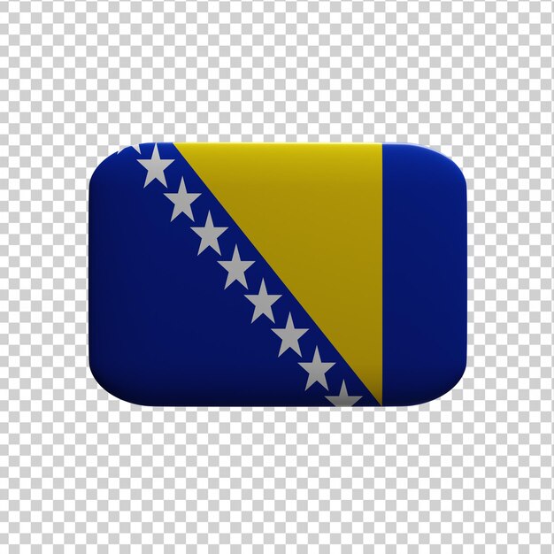 PSD bandeira totalmente isolada renderizada em 3d