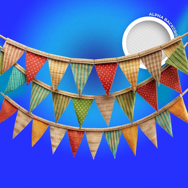 Bandeiras coloridas para celebração Celebração de junho