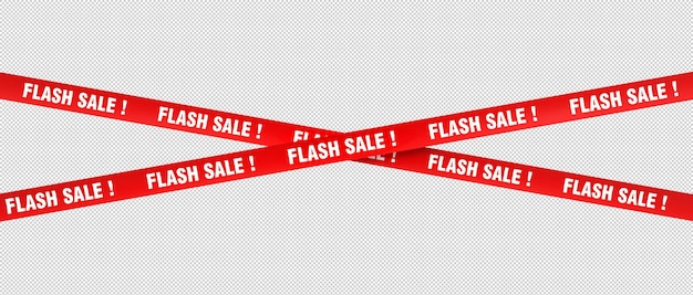 Bandeiras vermelhas de venda flash em fundo transparente