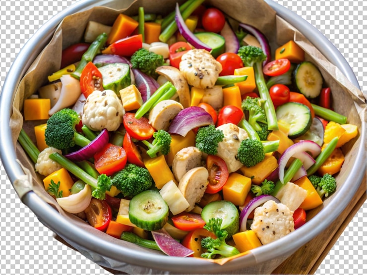 PSD bandeja com vegetais