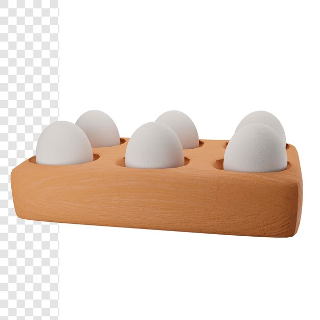 Bandeja de huevos 3d