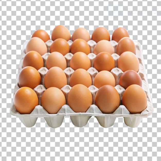 PSD bandeja de huevos sobre un fondo transparente