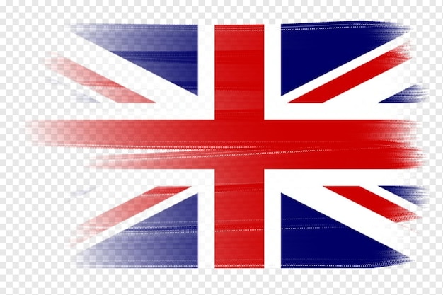 Bandeja del Reino Unido diseño elemento transparente bandera nacional del Reino Unido trazo de pincel