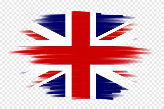 Bandeja del Reino Unido diseño elemento transparente bandera nacional del Reino Unido trazo de pincel