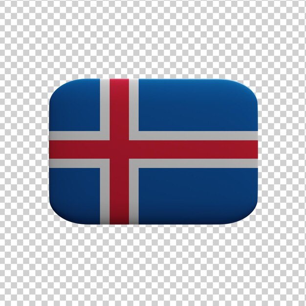 Bandera 3D completamente aislada