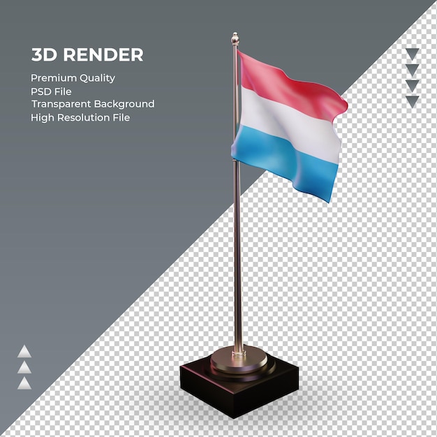 PSD bandera 3d madagascar renderizado vista derecha