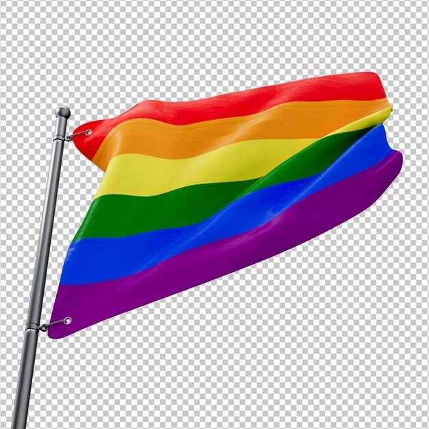 PSD bandera 3d del orgullo tradicional con fondo transparente